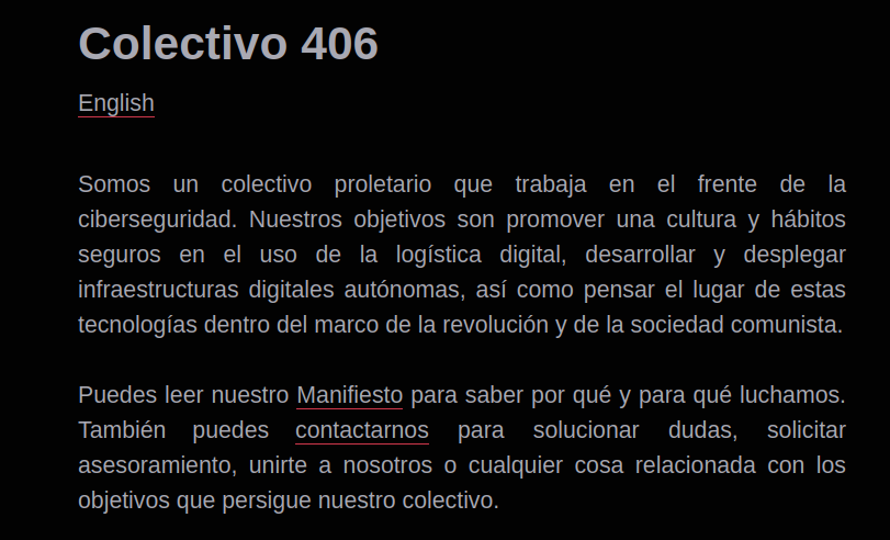Manifiesto Colectivo 406